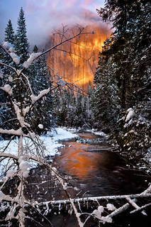 El Capitan Winter Reflection