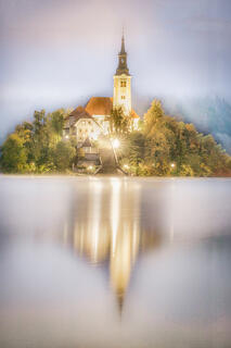Lake Bled Island Morning Fog