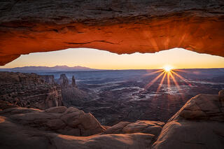 Mesa Arch Foggy Sunrise 1