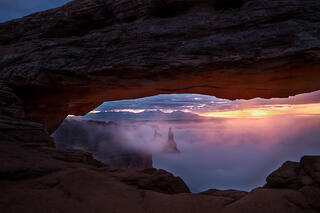 Mesa Arch Foggy Sunrise 1