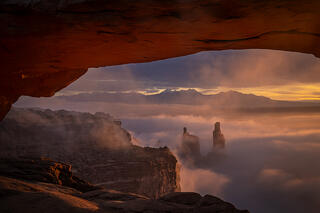 Mesa Arch Foggy Sunrise 2