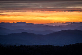 Crescent Moonrise at Sunrise