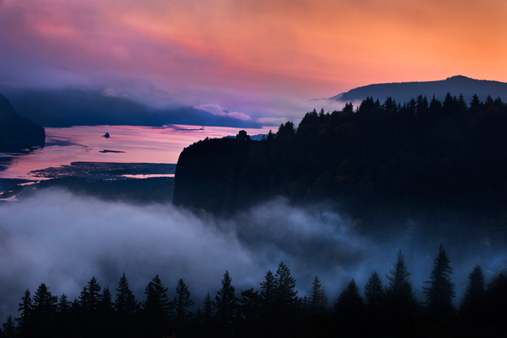 columbia river, columbia river gorge, sunrise, water, oregon, or, northwest, pacific
