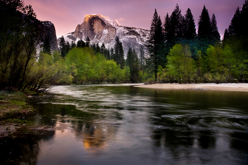 merced river, merced, river, yosemite, ca, california, twilight, sunset, reflections, sierra, mountains, trees, water, colors...
