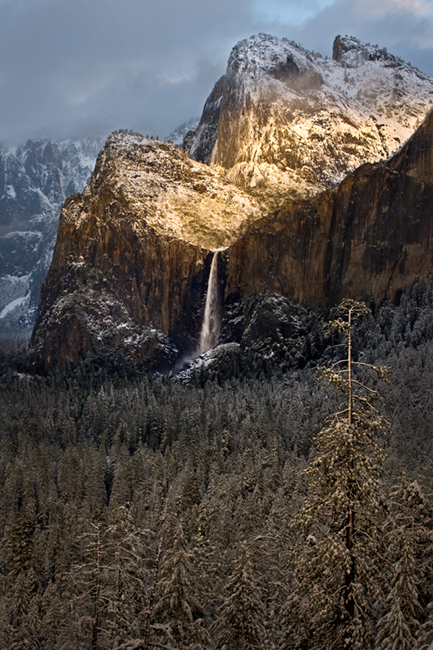 landscape, yosemite, tunnel view, bridalveil falls, winter, clearing storm, mountains, sierra, half dome, water, sunrise, bridalveil...