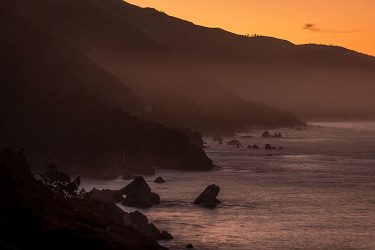 California, ca, cal, calif, coast, pacific, ocean, water, surf, sunrise, sunset, rocks, waves, atmospherics, big sur, hwy 1...