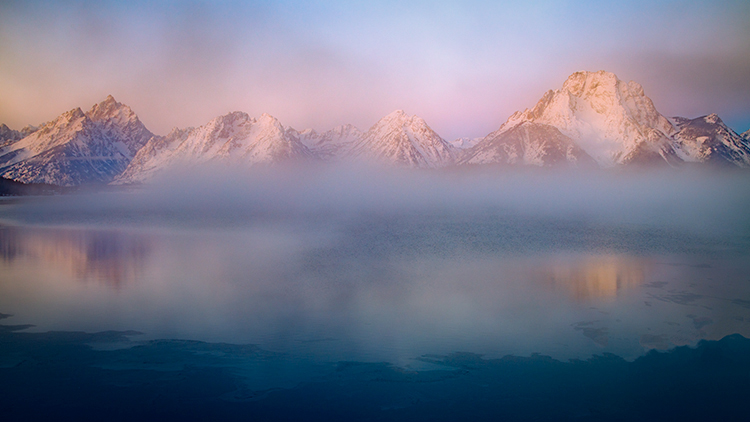grand teton national park, tetons, snake river, snake, river, mountains, trees, water, color, aspens, clouds, fog, dawn, atmospherics...