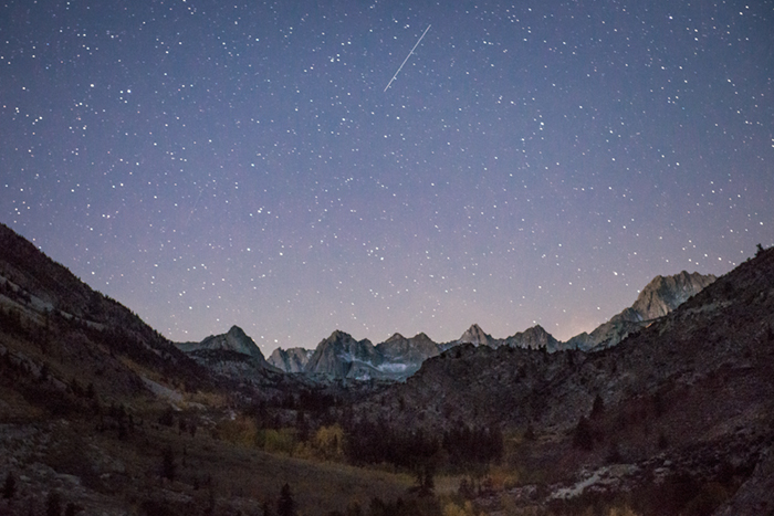 Sierra, fall. color, fall colors, mountains, trees, landscape, Bishop, aspens, california, north lake, sabrina, stars, night