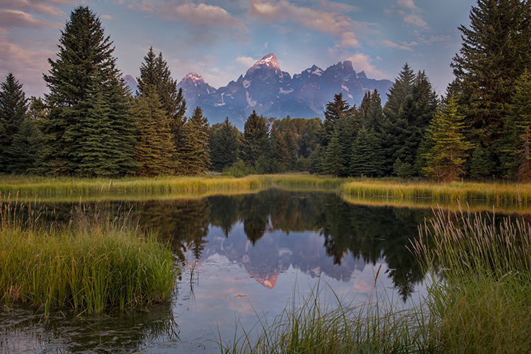 grand teton national park, tetons, snake river, snake, river, mountains, trees, water, color, aspens, sunset, moon, clouds, schwabaker...