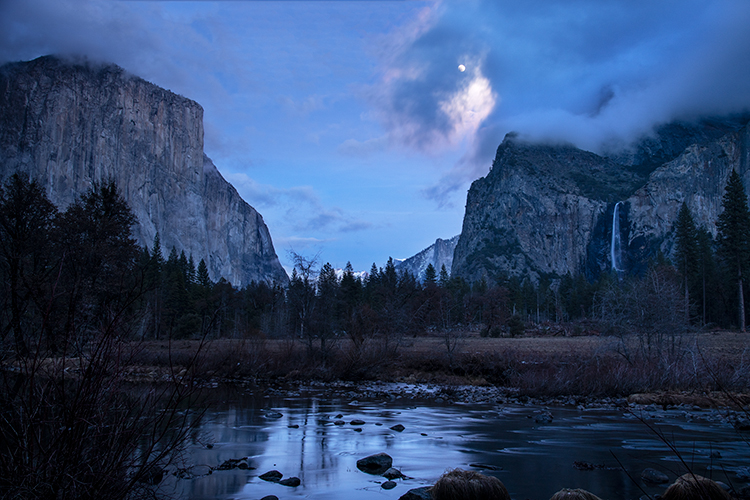 yosemite, national park, ca, california, mountains, sierra, water, half dome, valley, sunset, moonrise, moonlight, moon, fall...